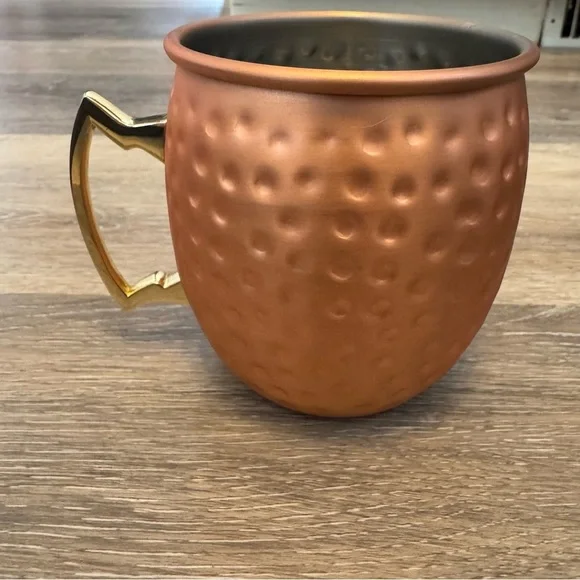 Moscow Mule Copper Plated Stainless Steel Hammered Mug Cup - Picture 3 of 6
